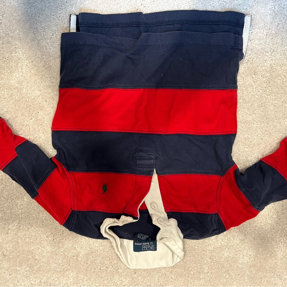 Ralph Lauren Red and Navy Striped Shirt